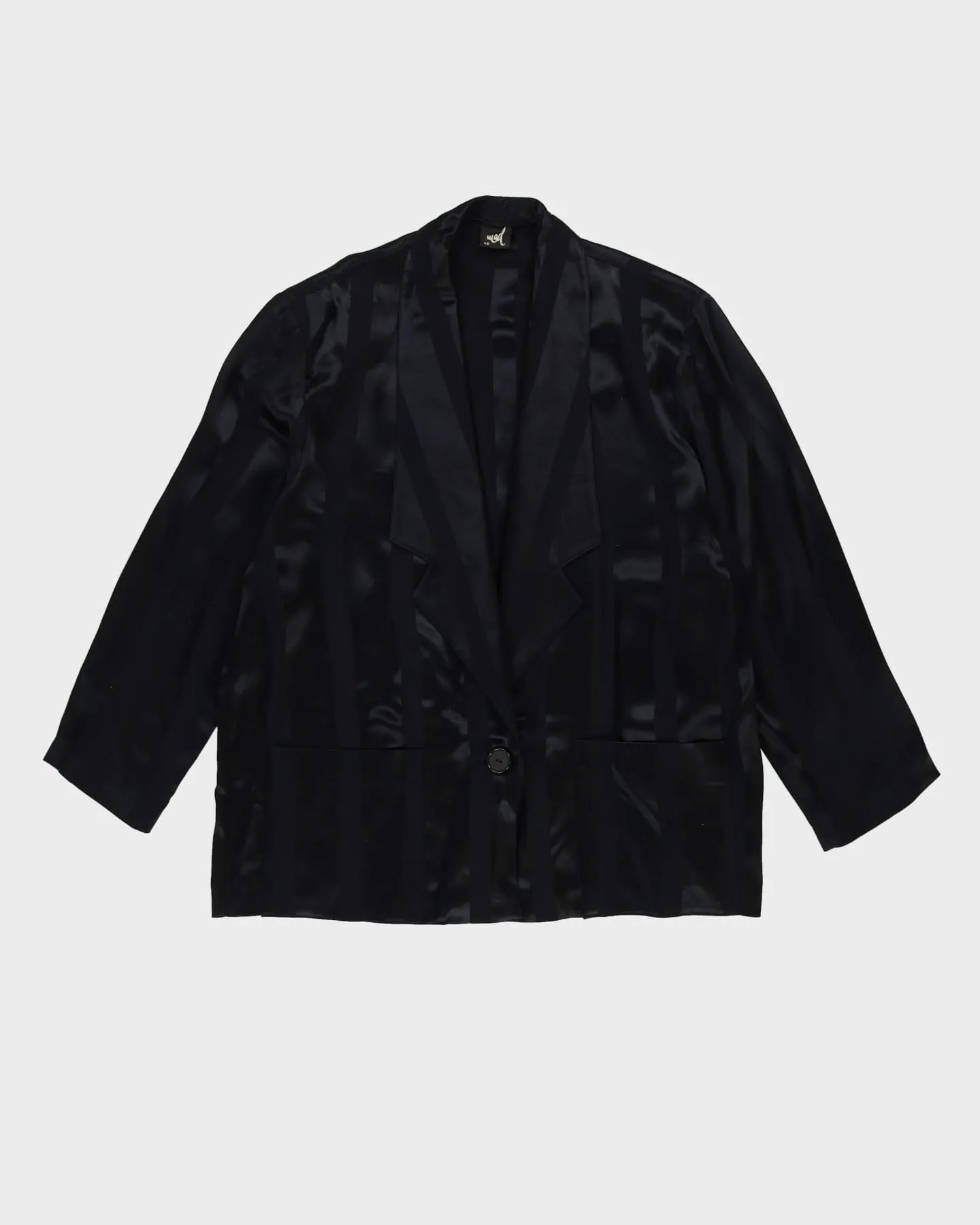 00s Black Evening Blazer Style Jacket - L