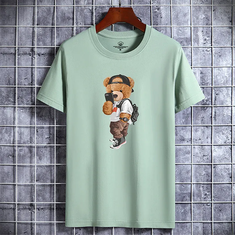 2023 Funny Bear Cotton Harajuku Tshirt For Summer