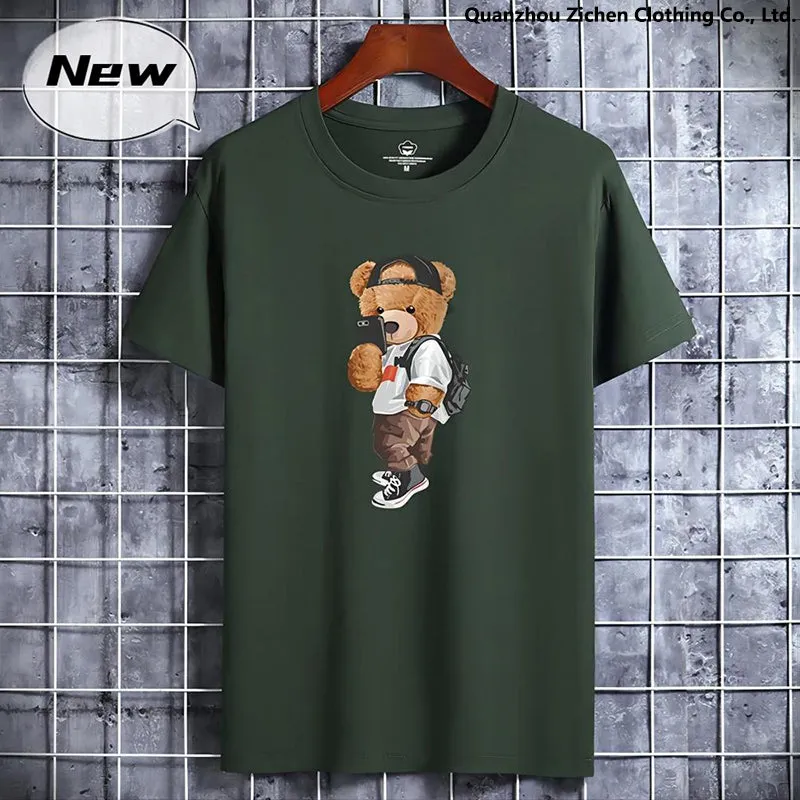 2023 Funny Bear Cotton Harajuku Tshirt For Summer