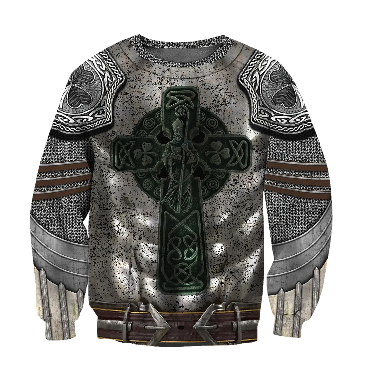 3D All Over Print Celtic Cross Irish Armor Knight Warrior Shirt, Gift for Irish Man in St Patrick's Day