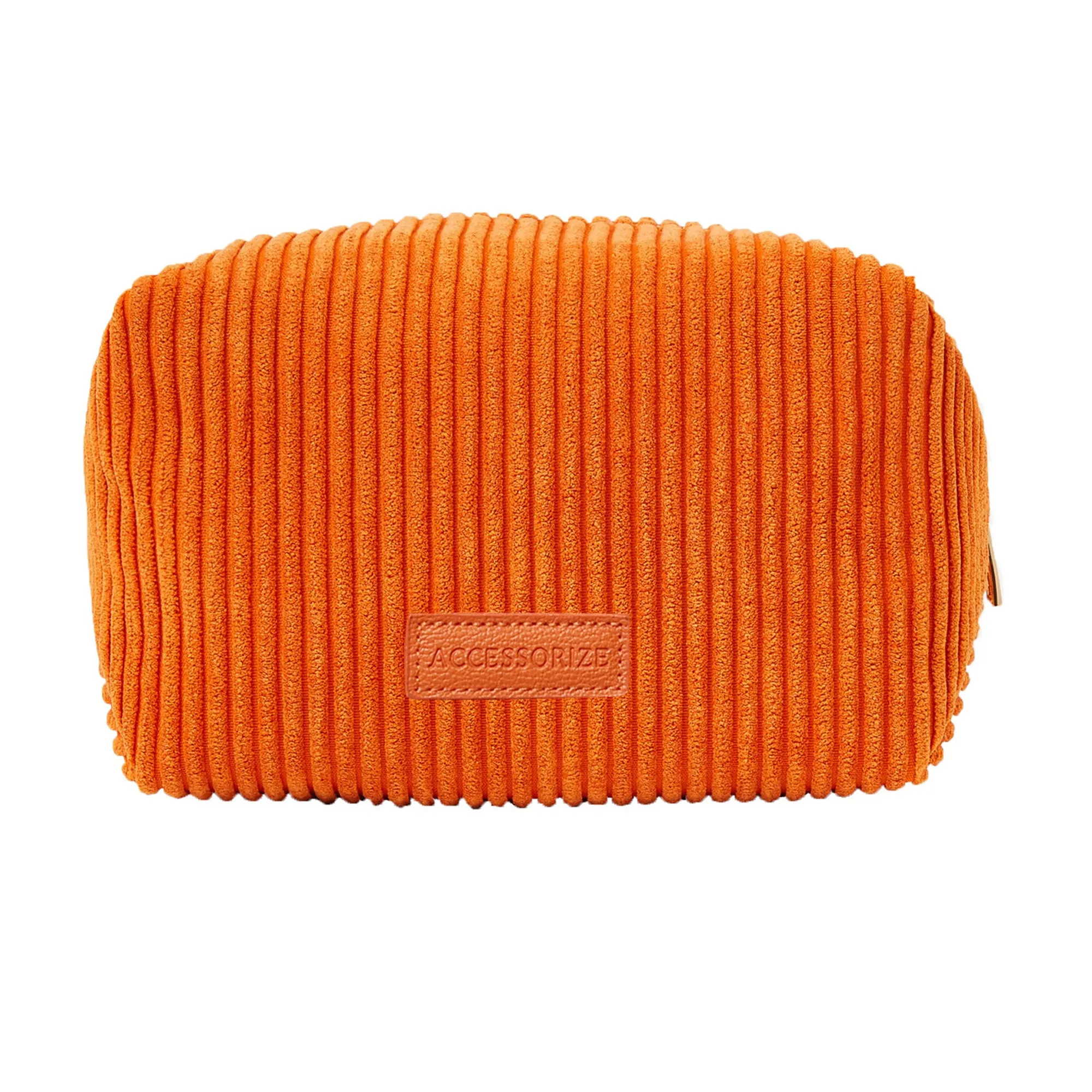 Accessorize London Women's Orange Cord Make Up Bag