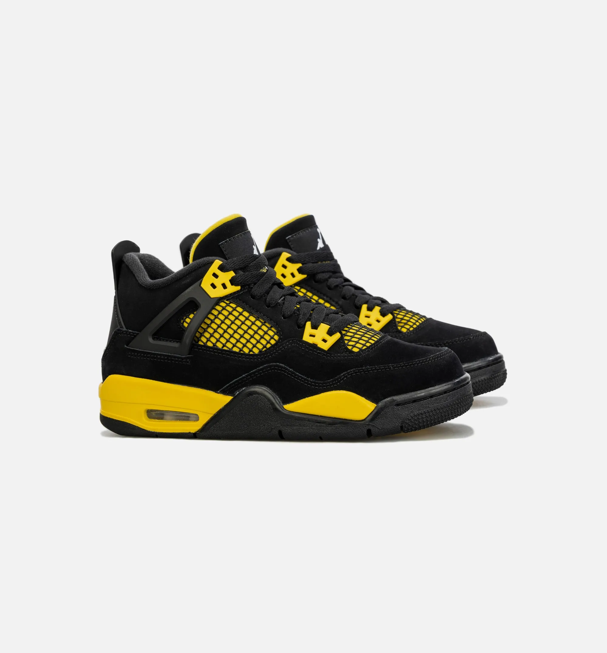 Air Jordan 4 Retro Thunder Grade School Lifestyle Shoe - Black/Yellow Free Shipping