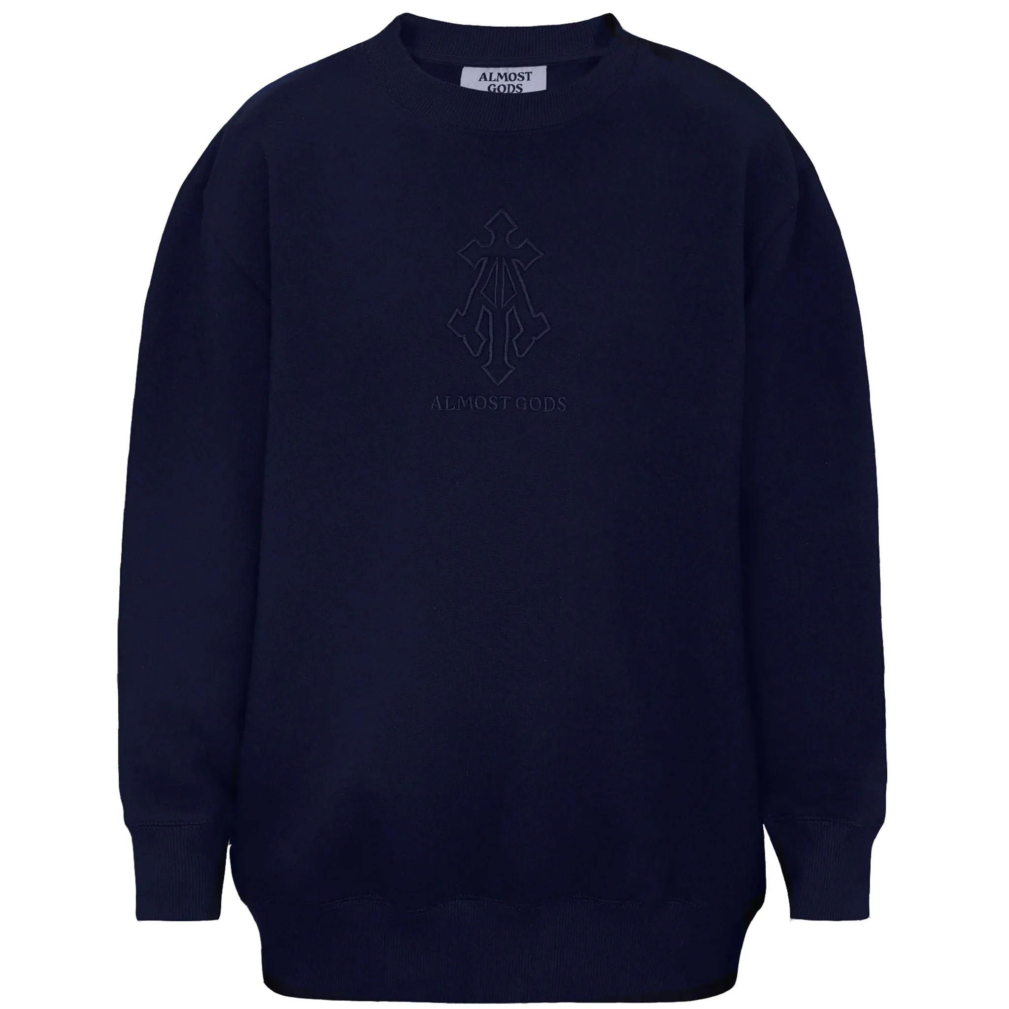 ALPHA CROSS EMBROIDERED SWEATSHIRT