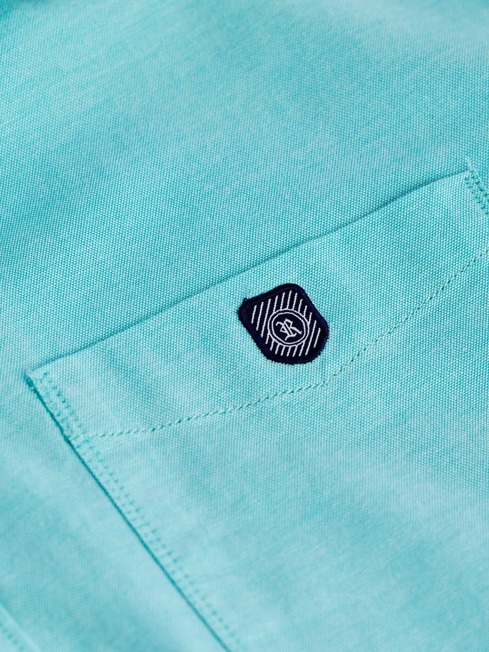 Aquamarine Green Stretch Casual Shirt