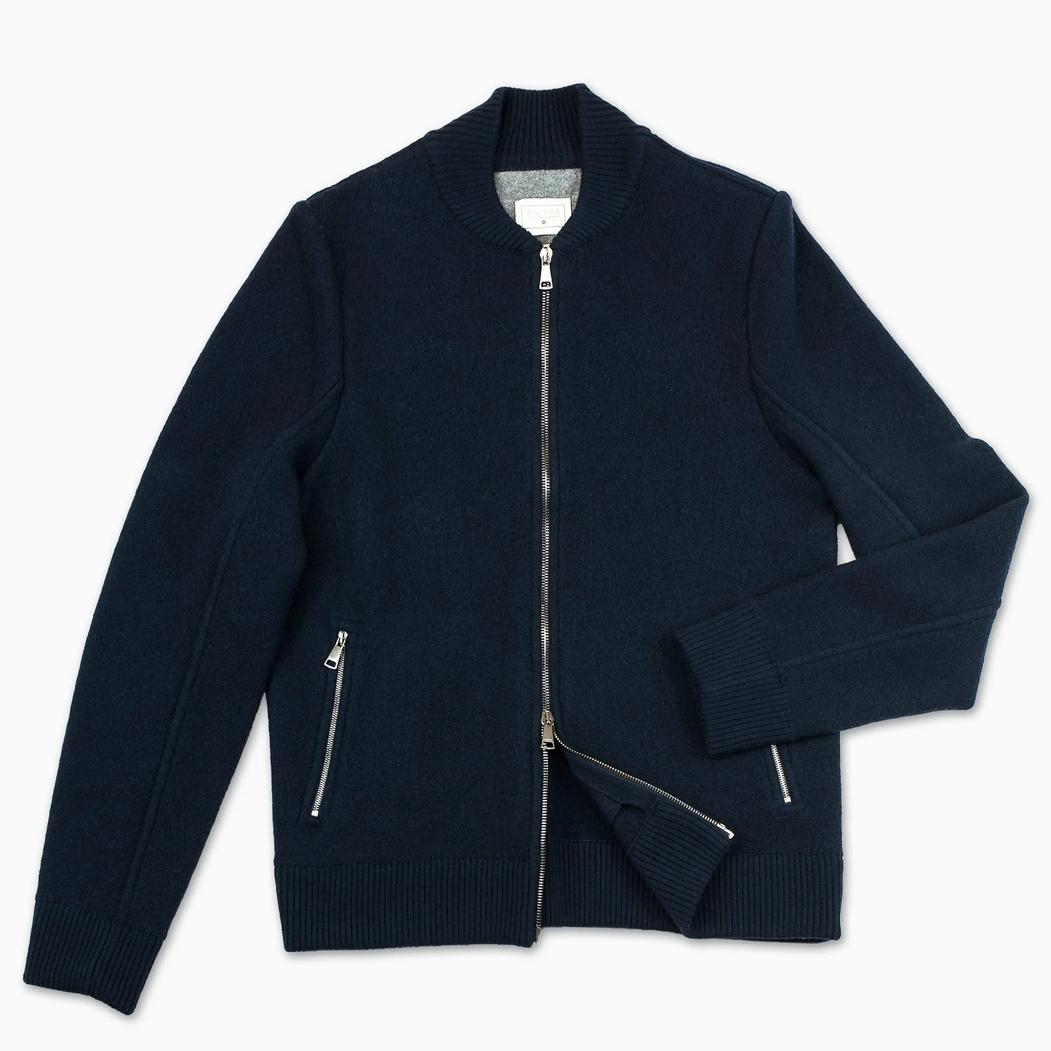 Arnoux felted woollen bomber (dark blue)