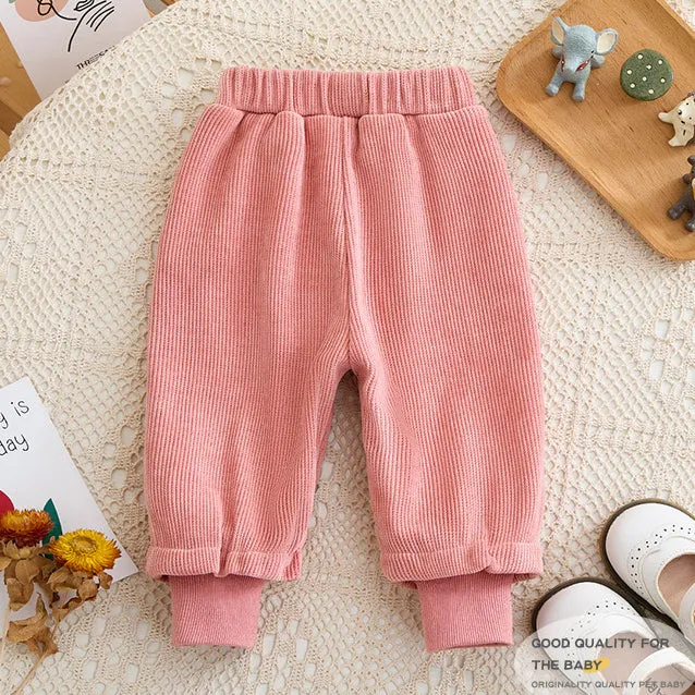 Baby Kid Girls Solid Color Cartoon Pants Wholesale 231019216