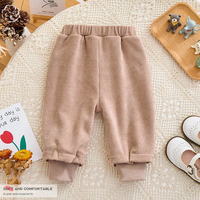 Baby Kid Girls Solid Color Cartoon Pants Wholesale 231019216