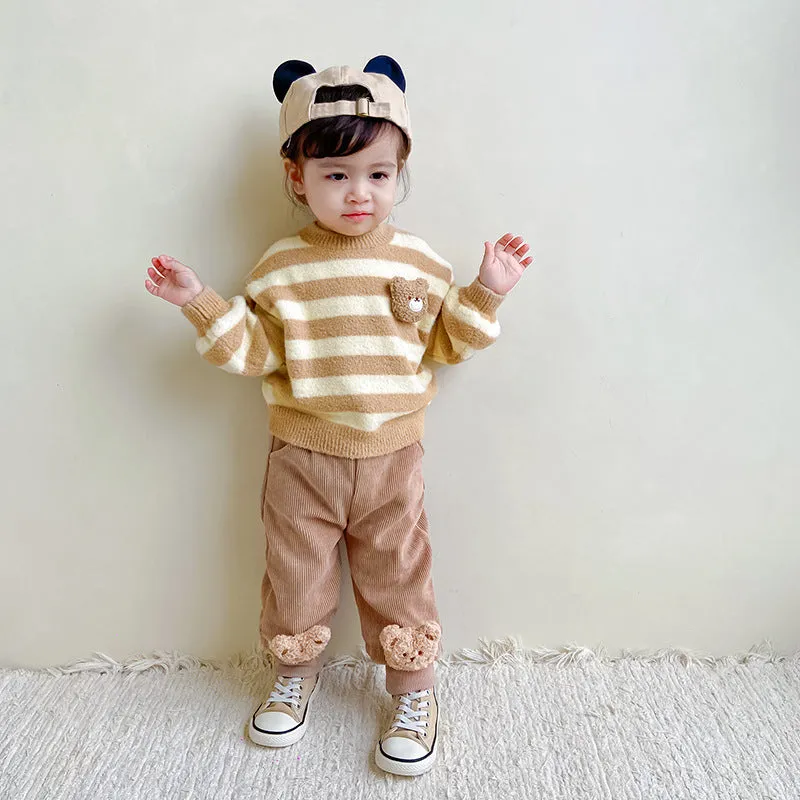 Baby Kid Girls Solid Color Cartoon Pants Wholesale 231019216