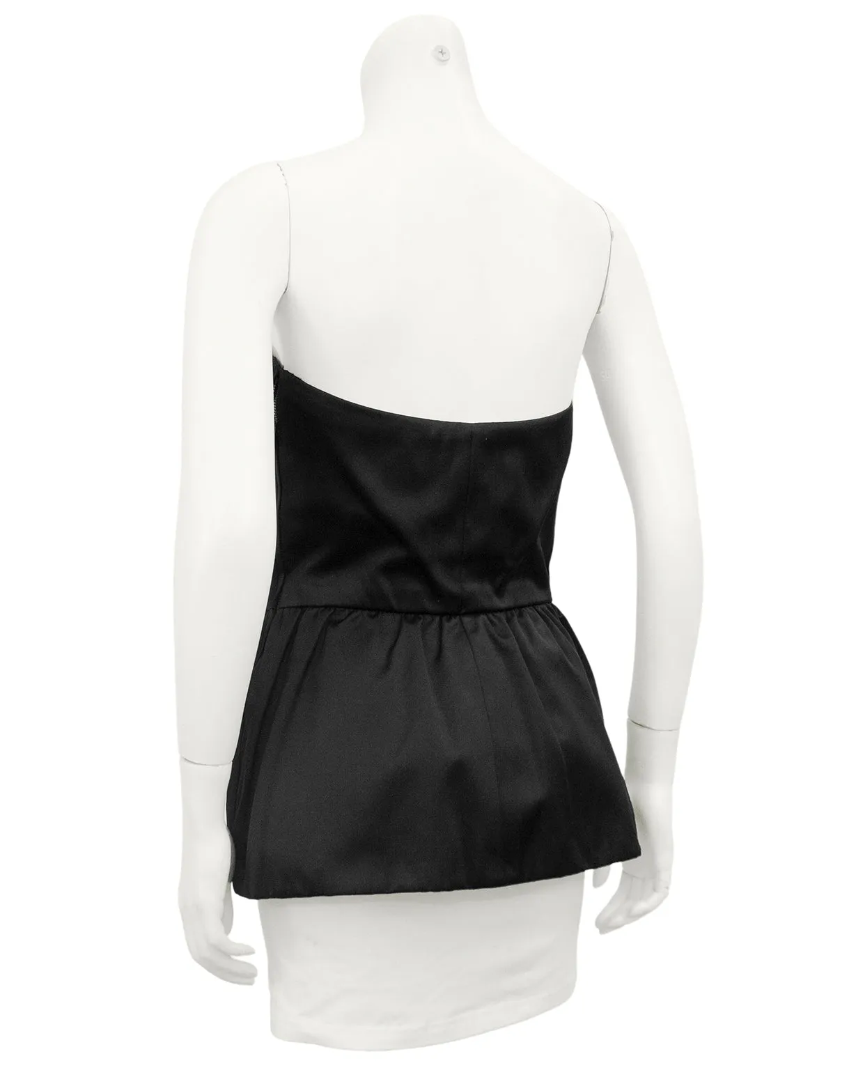 Black Bustier with Peplum