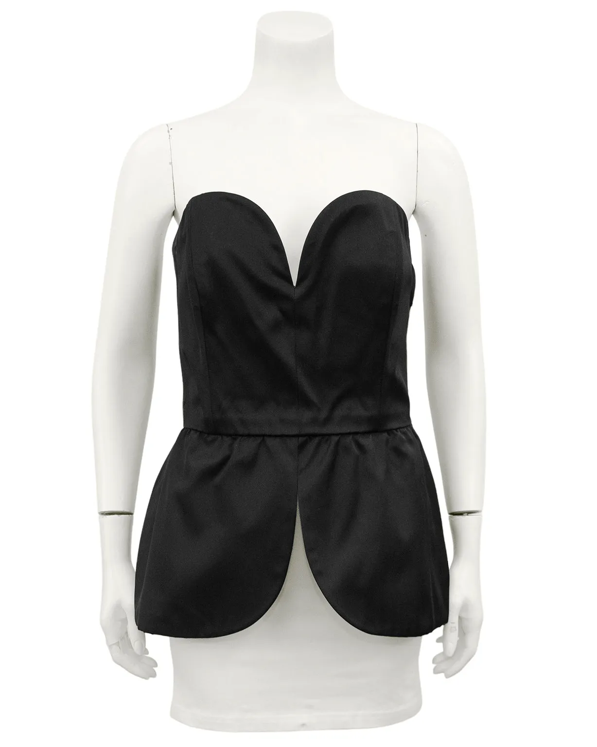 Black Bustier with Peplum