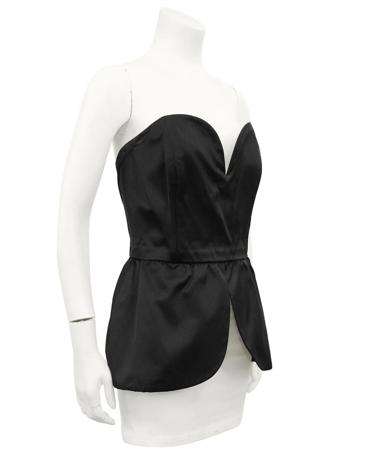 Black Bustier with Peplum