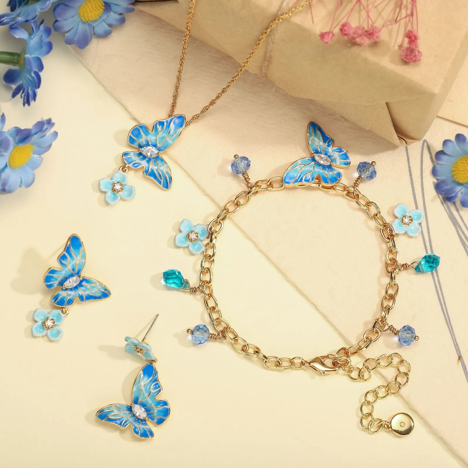 Blue Morpho Butterfly Earrings