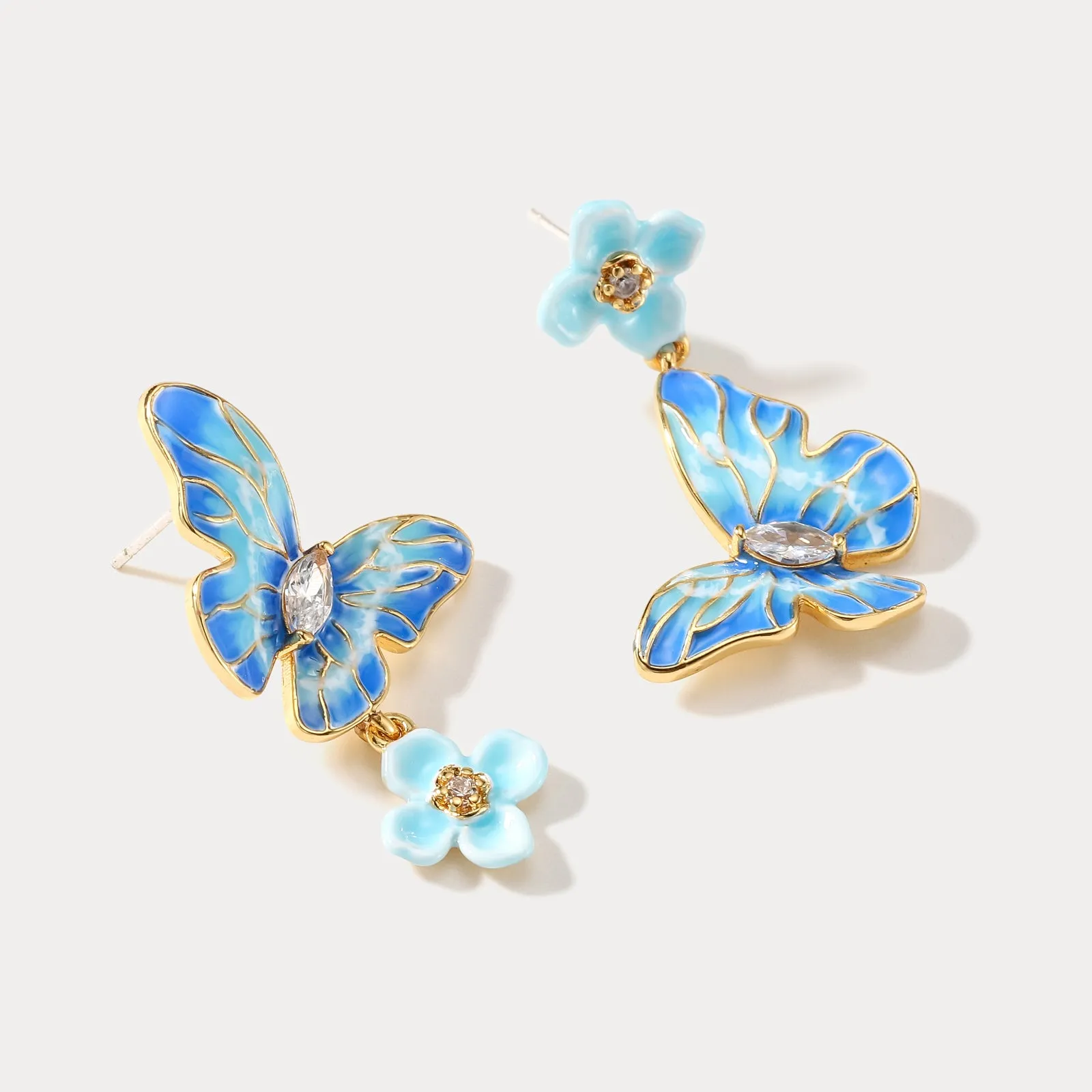 Blue Morpho Butterfly Earrings