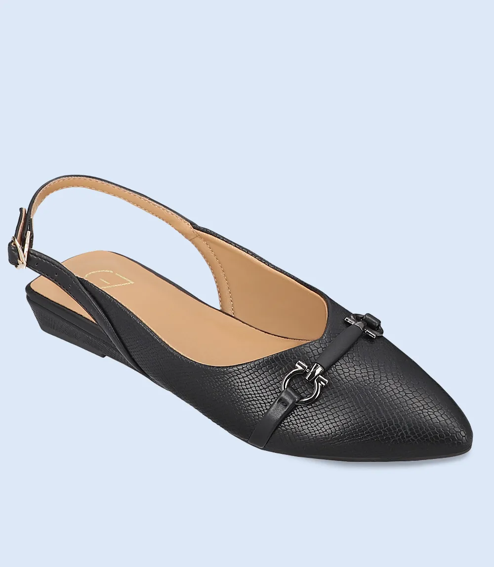 BW8155-BLACK-Women Casual Sling Backs