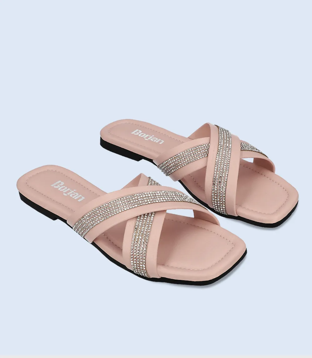 BW8358-TEA-PINK-Women Casual Slipper