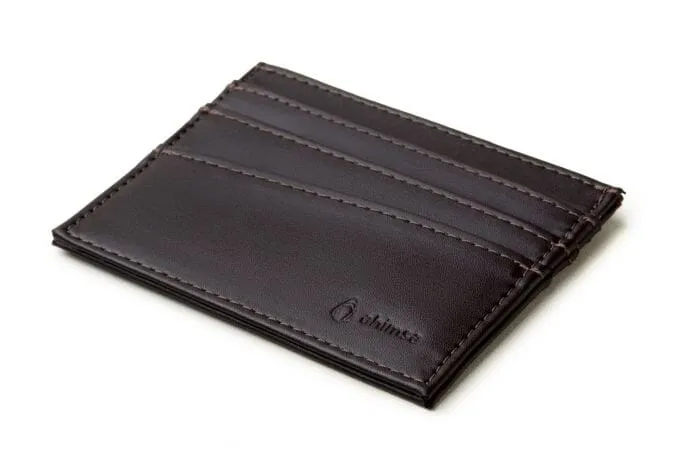 Cardholder vegan-leather unisex wallet by Ahimsa - black, cognac and espresso