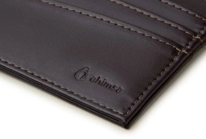 Cardholder vegan-leather unisex wallet by Ahimsa - black, cognac and espresso