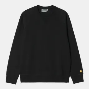 Carhartt men's crewneck sweatshirt 1026383 00F black gold