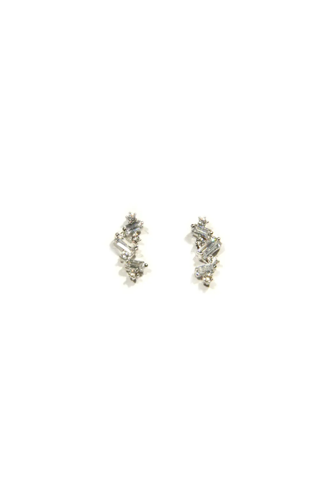 Cascading CZ Post Earrings