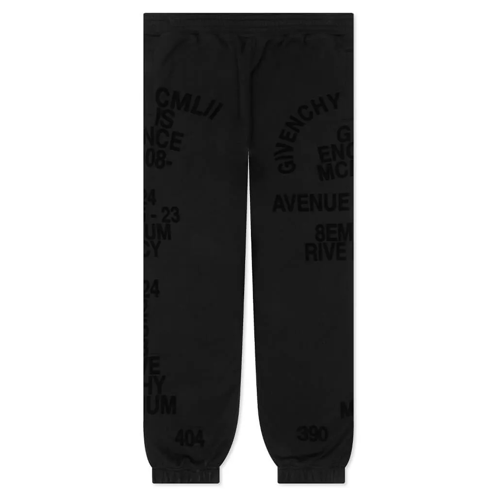 Casual Sweatpant With Elasticated Bottom - Black