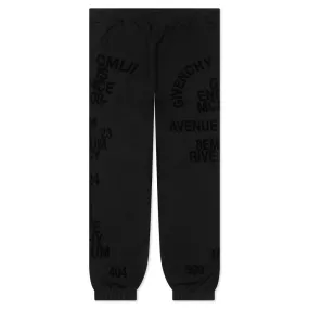 Casual Sweatpant With Elasticated Bottom - Black