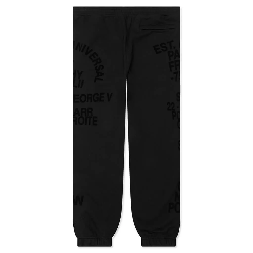 Casual Sweatpant With Elasticated Bottom - Black