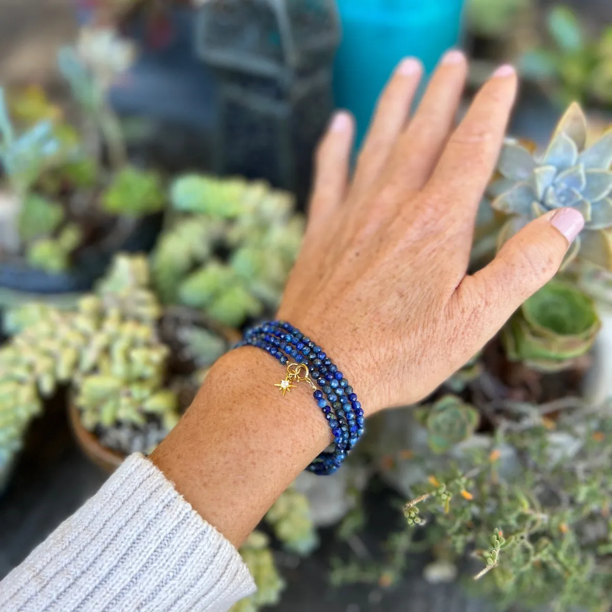 Celebration of Light Lapis Lazuli Wrap Bracelet