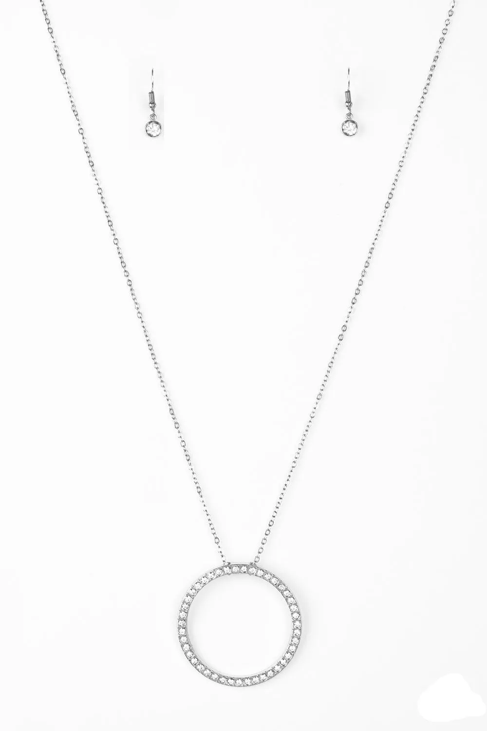 Center Of Attention White Necklace Set