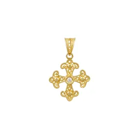 Charito Diamond Filigree Gold Cross