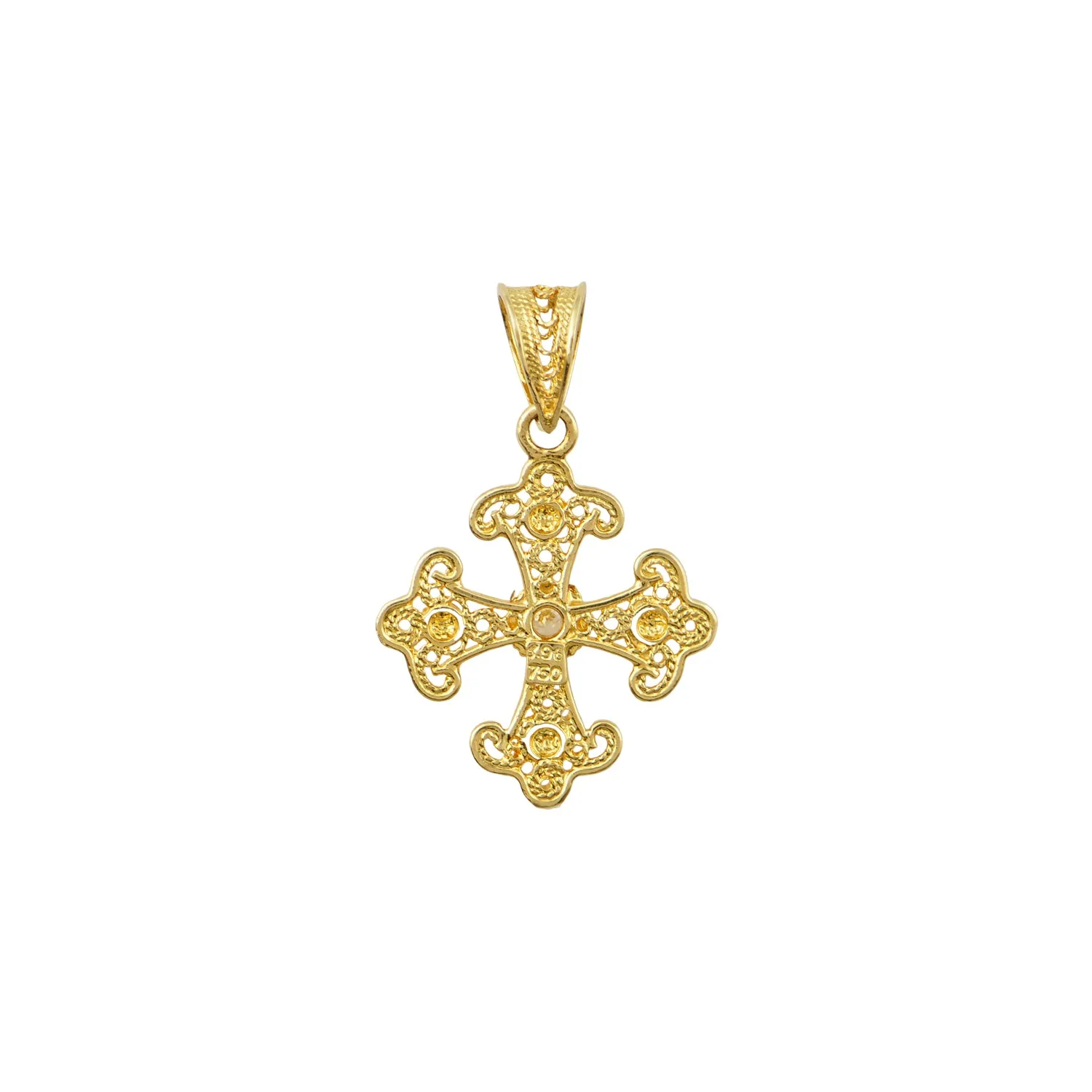 Charito Diamond Filigree Gold Cross