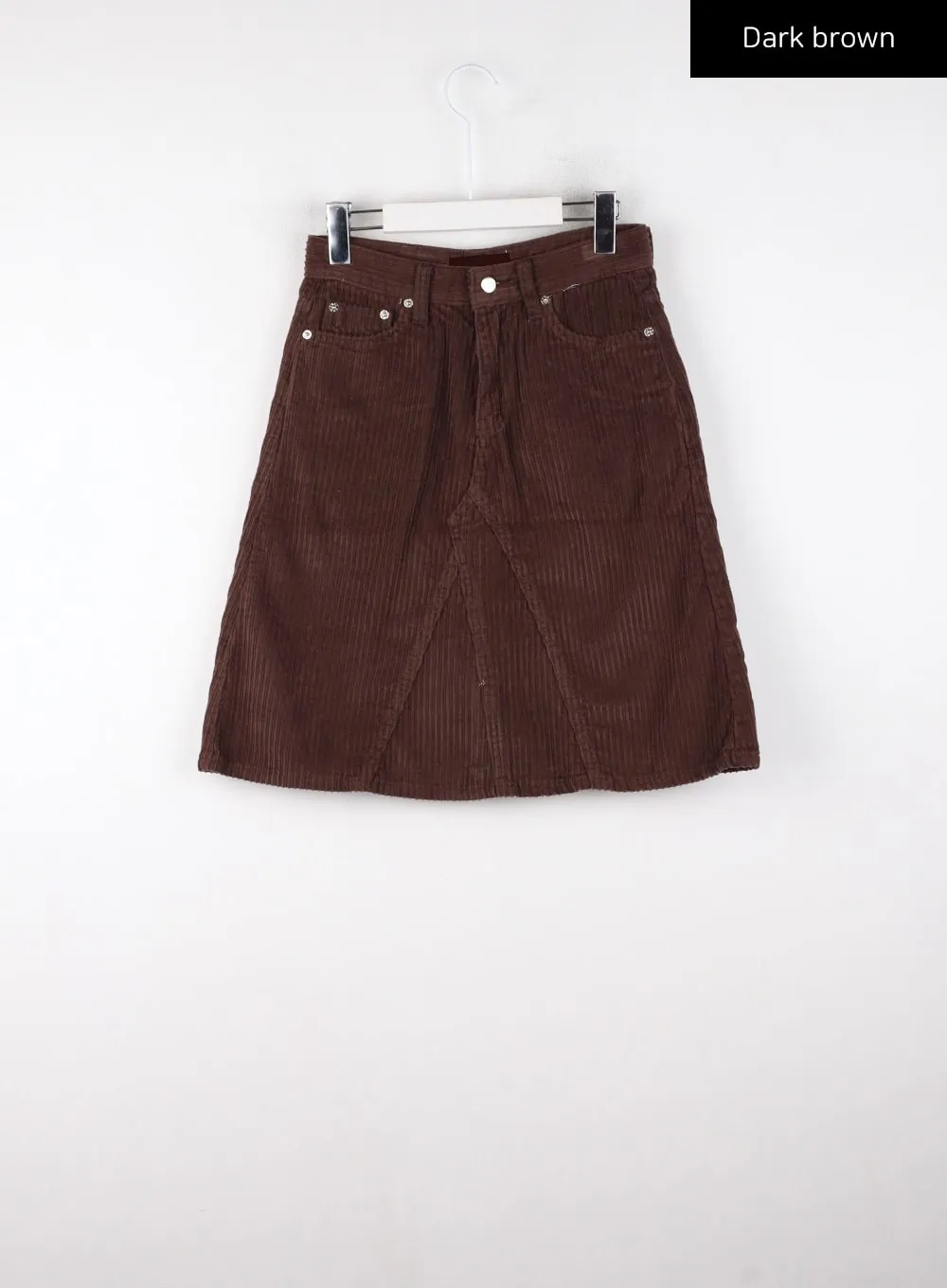 Corduroy Solid Mid Skirt CD328