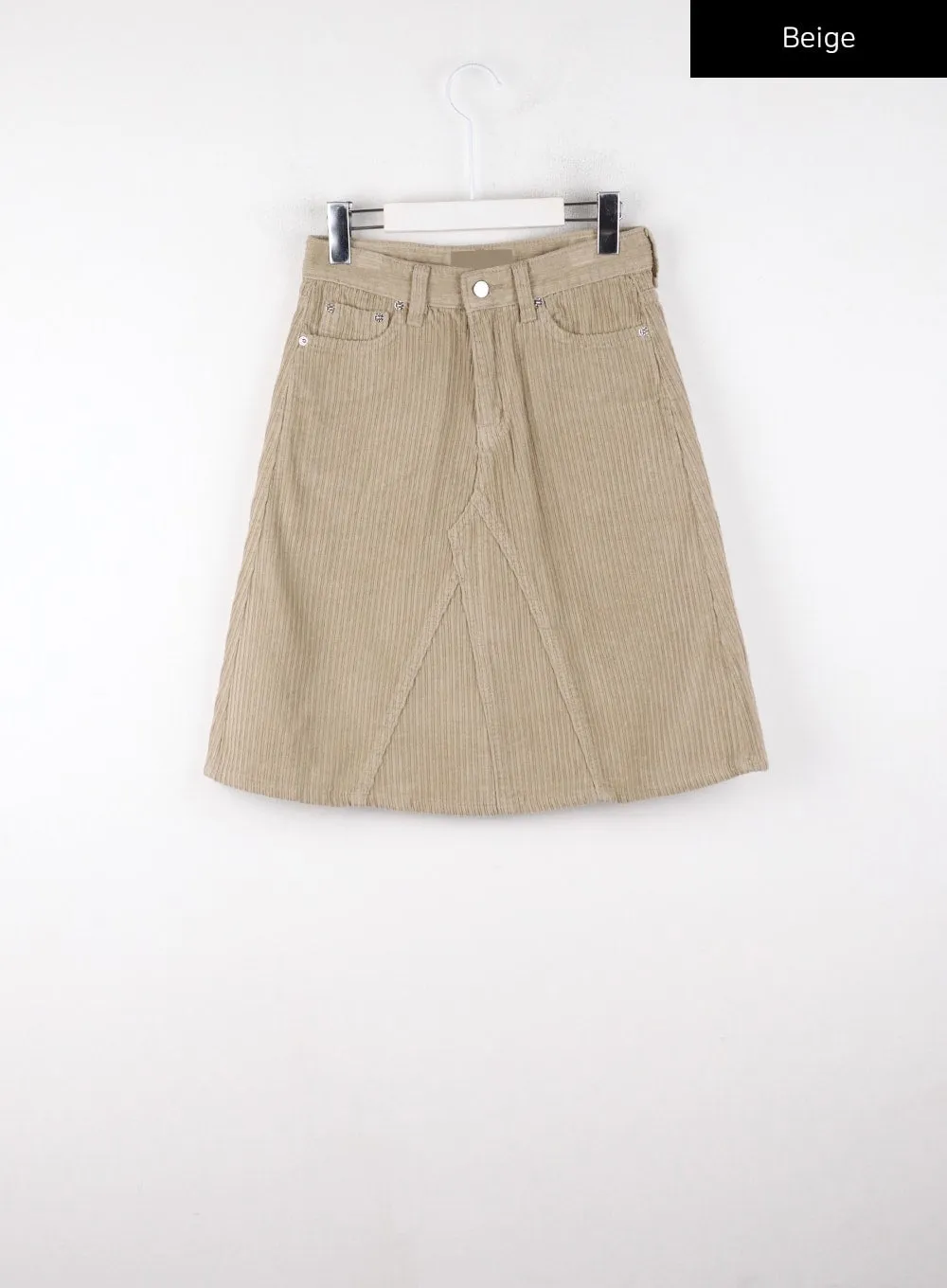 Corduroy Solid Mid Skirt CD328