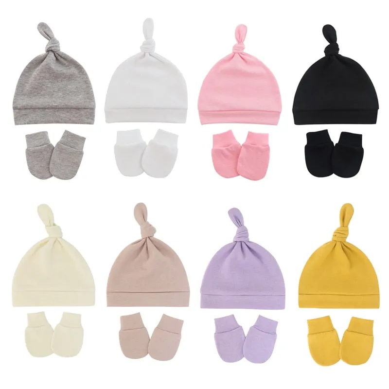 Cozy Cotton Baby Beanies & Mittens