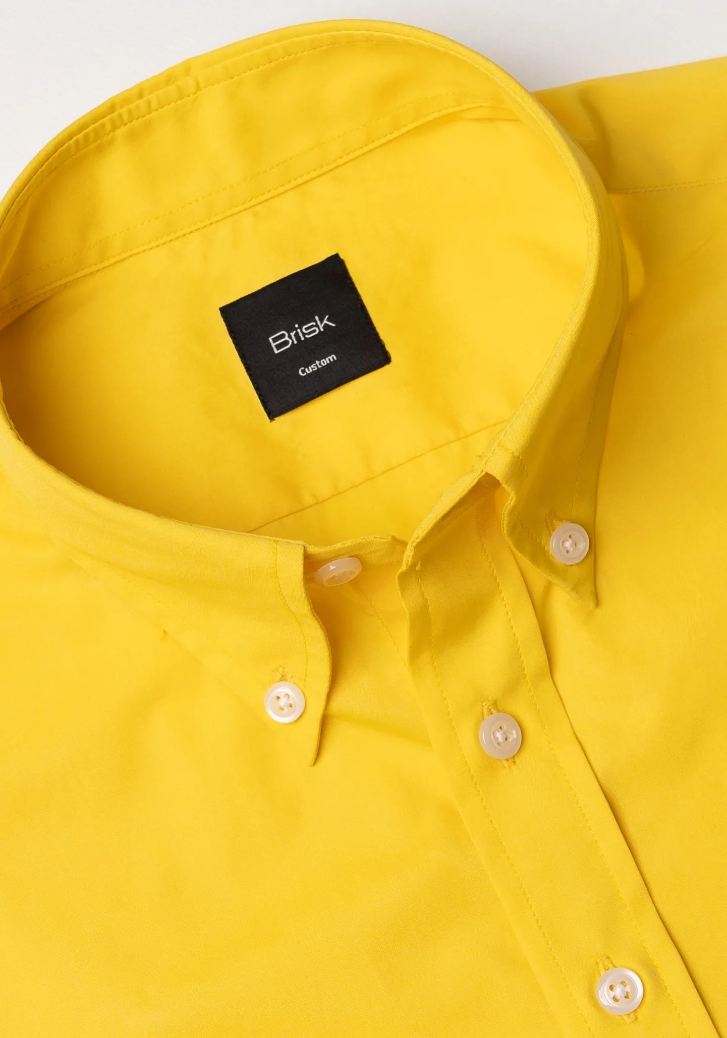 Crisp Bright Yellow Poplin Shirt