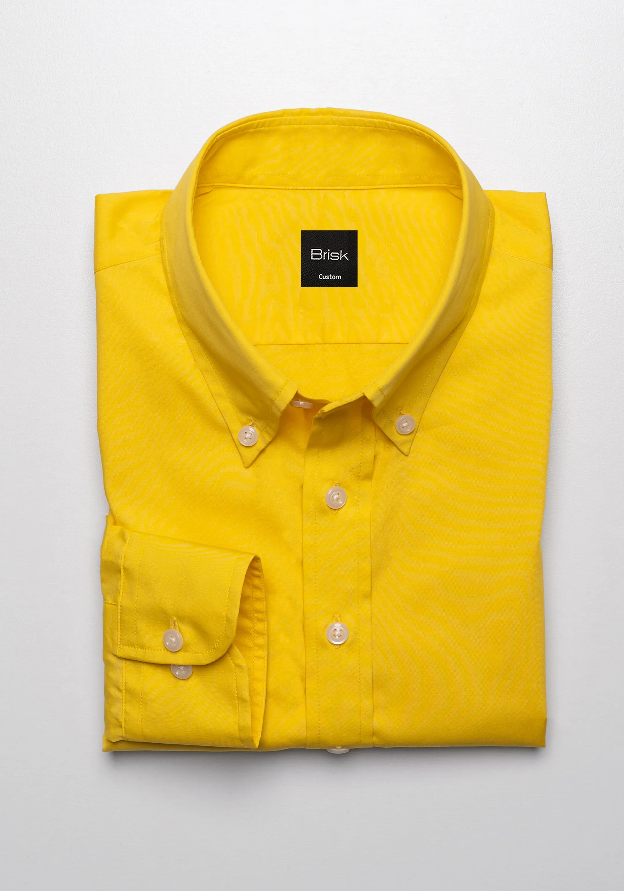 Crisp Bright Yellow Poplin Shirt