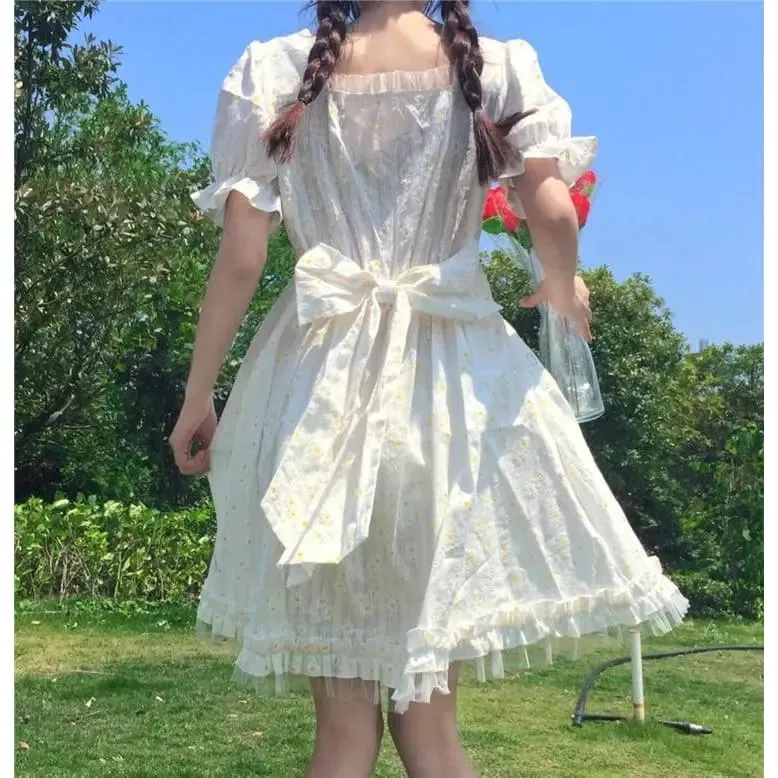 Daisy Kawaii Princess Short Sleeve Summer Dolly Dress