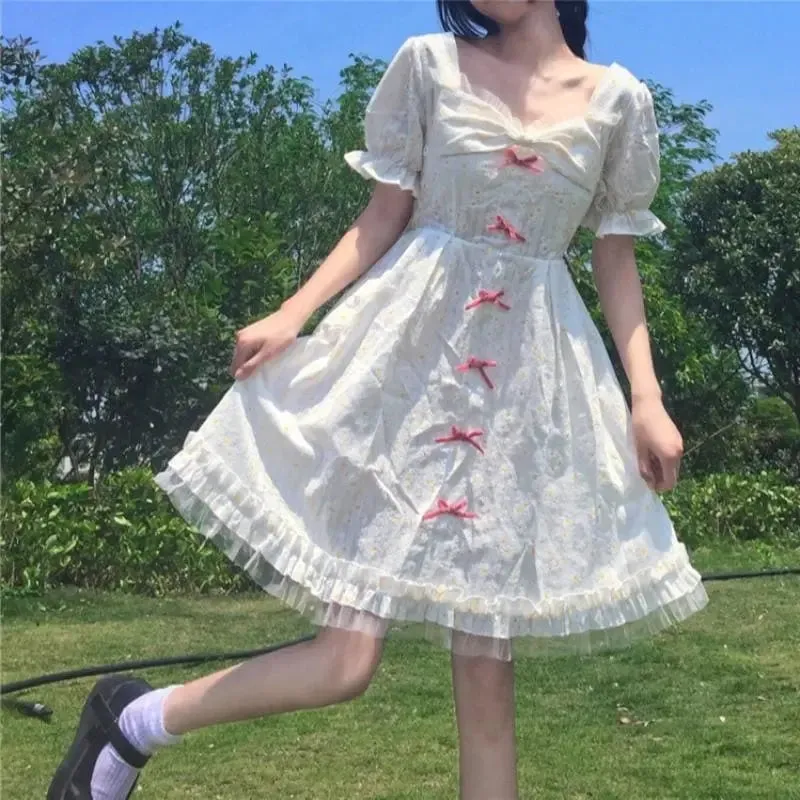 Daisy Kawaii Princess Short Sleeve Summer Dolly Dress