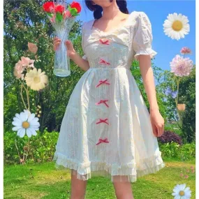 Daisy Kawaii Princess Short Sleeve Summer Dolly Dress