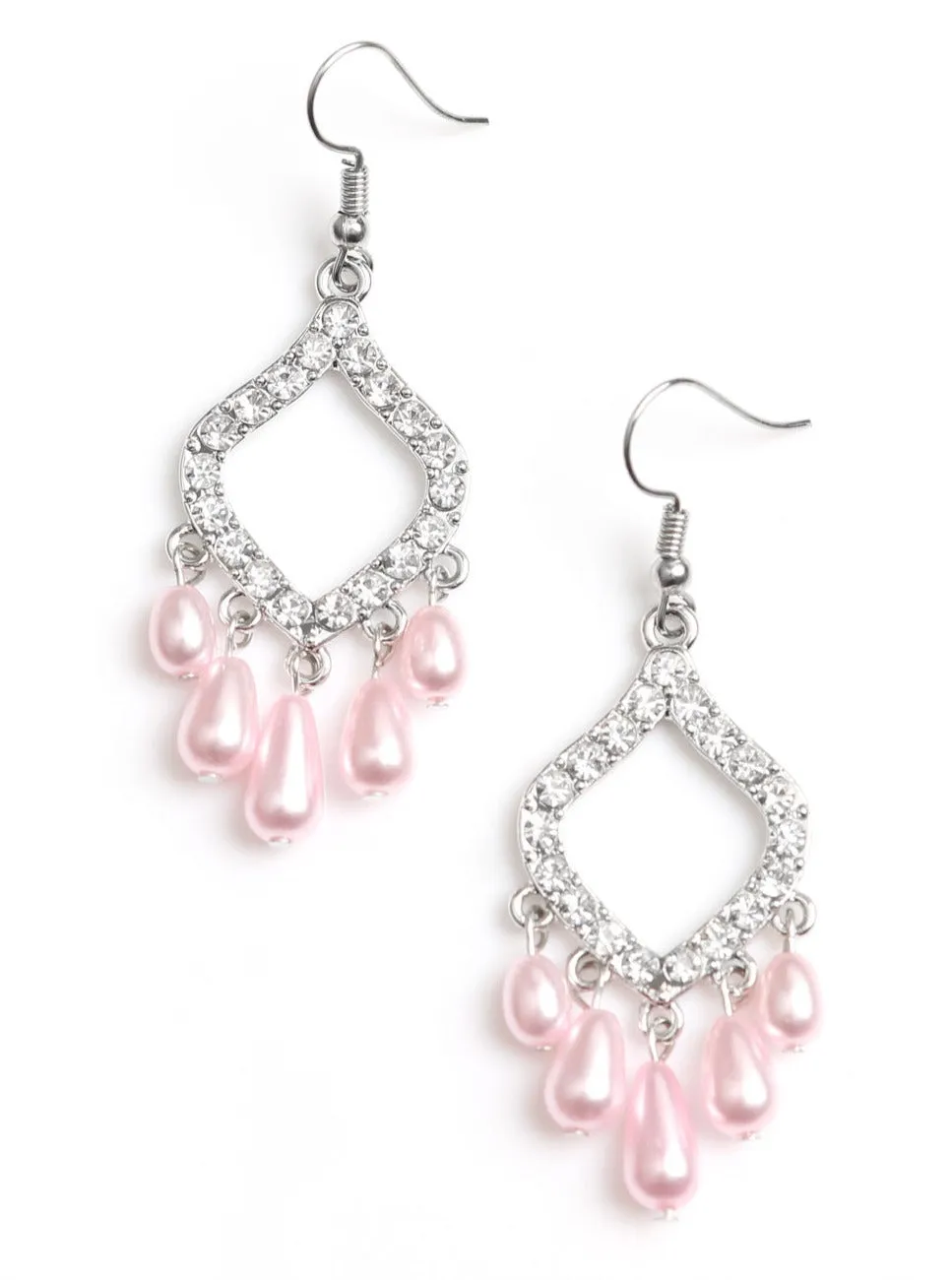   Divinely Diamond Pink Earrings