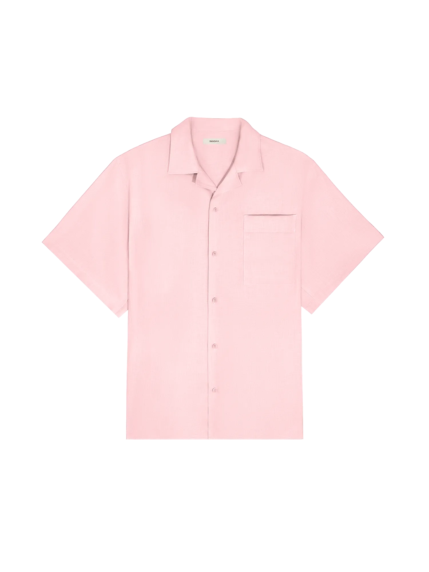 DNA Aloe Linen Camp Collar Shirt—magnolia pink