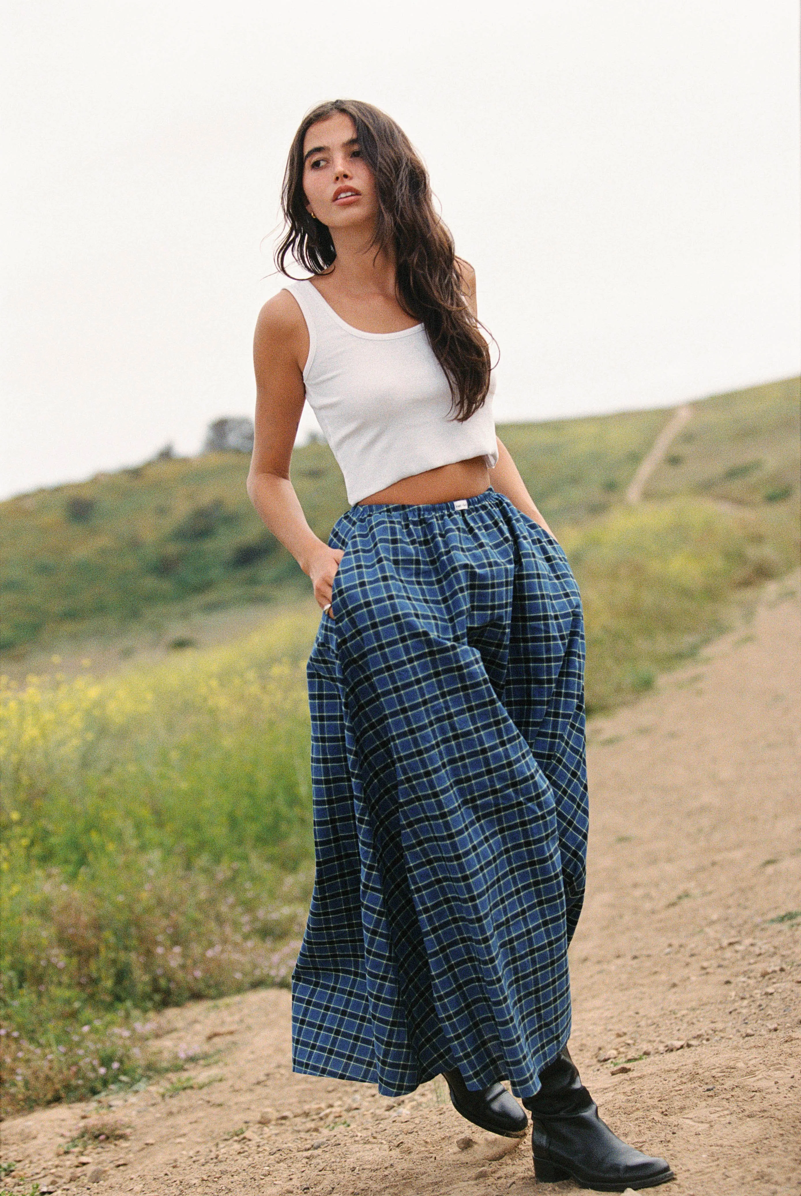 DREAM SKIRT IN ROYAL TARTAN