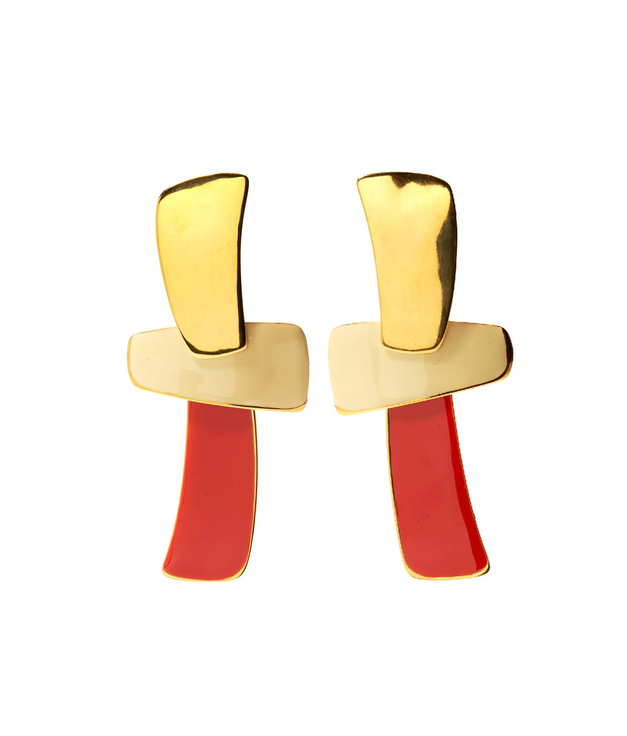 Ernesto Earrings in Red Hot