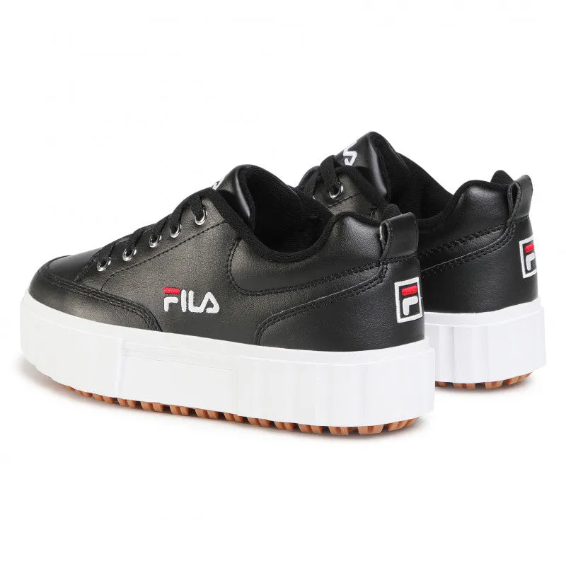 Fila women's shoe sneakers in leather with wedge Sandblast L 1011035.25Y black