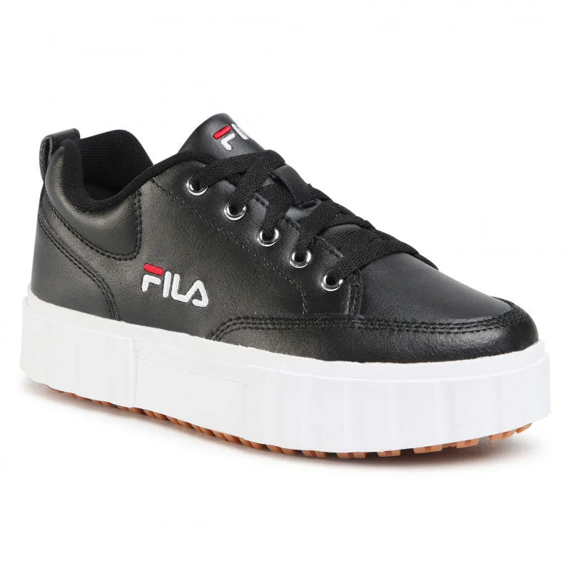 Fila women's shoe sneakers in leather with wedge Sandblast L 1011035.25Y black