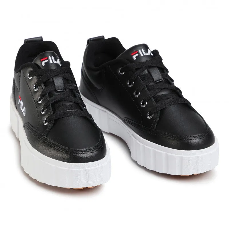 Fila women's shoe sneakers in leather with wedge Sandblast L 1011035.25Y black