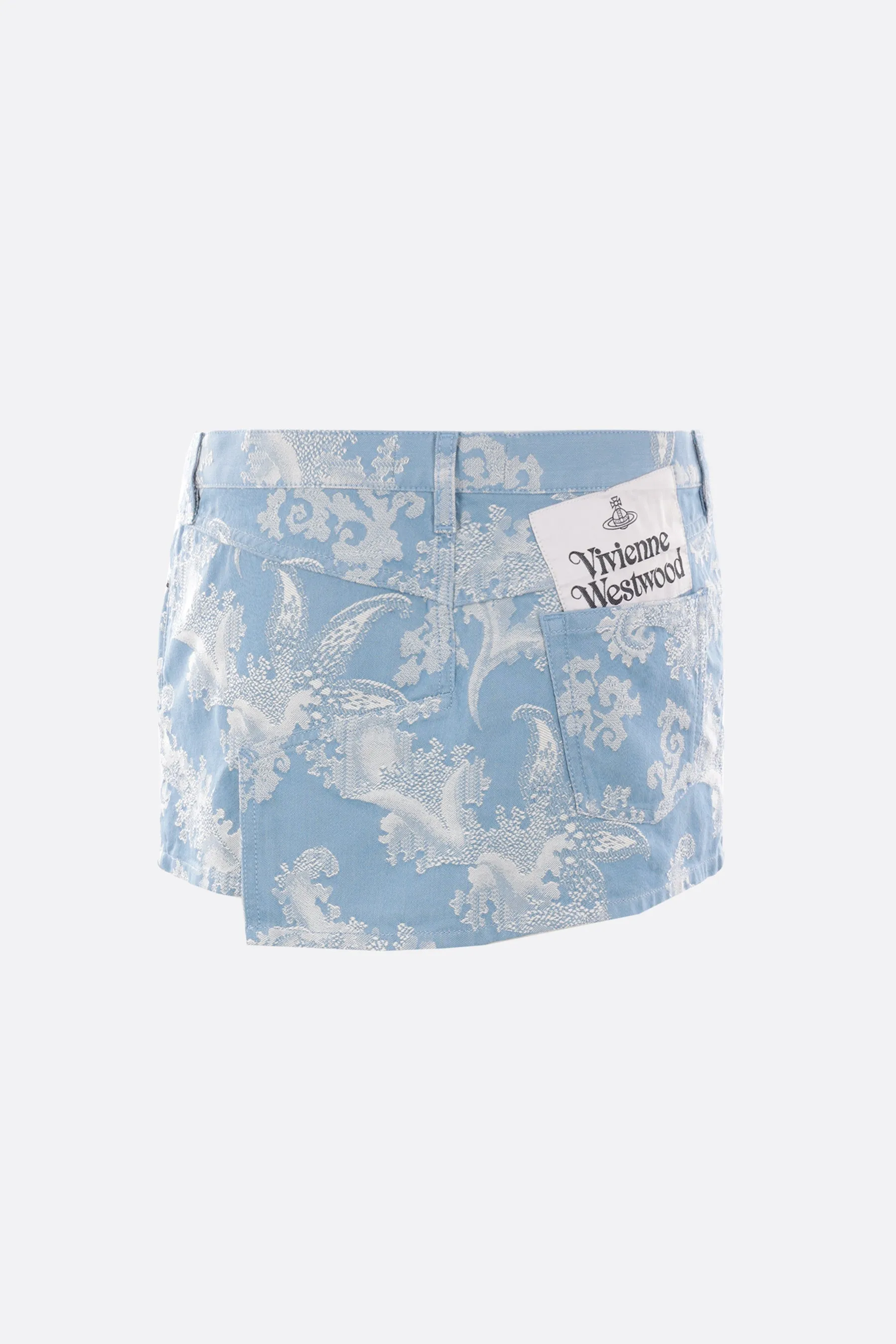 Foam “Tied to the Mast” jacquard cotton miniskirt