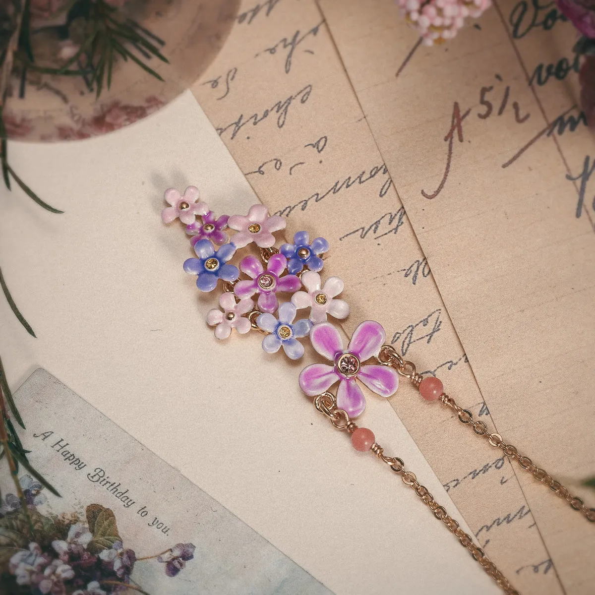 Forget-Me-Not Flowers Necklace