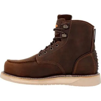 Georgia Men's Amp Lt Wedge 6" Comp Toe WP Work Boot -Brown- GB00592