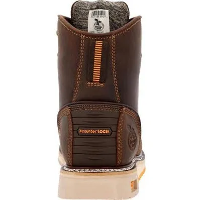 Georgia Men's Amp Lt Wedge 6" Comp Toe WP Work Boot -Brown- GB00592