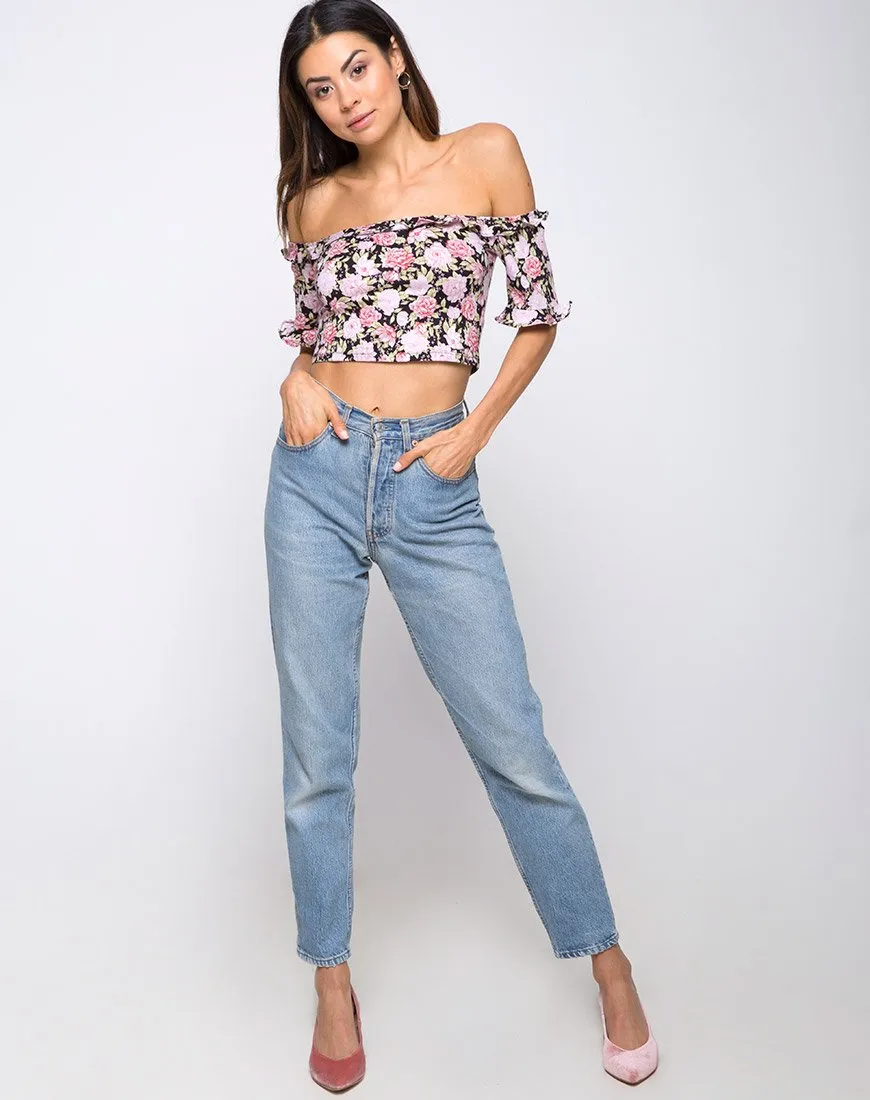 Glior Crop Top in Bloom Floral